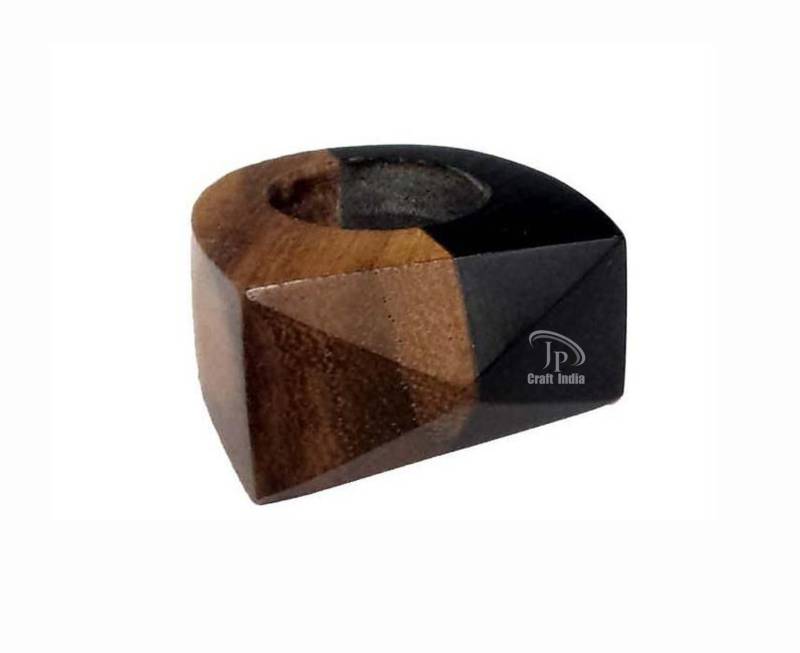 12 Paar | 24 Stück Harz Schwarz Mit Holz Fingerringe von ShopbyMoon