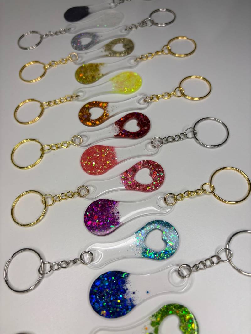 Einkaufswagenlöser | Einkaufswagenchip Geschenke Für Frauen Glitzer Schlüsselanhänger von Shoplikejasmin