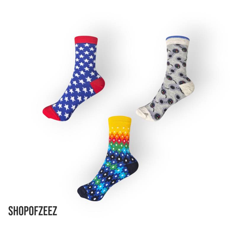 Socken Für Sternenmuster, Retro-Pixel, Joystick von ShopofZeeZ