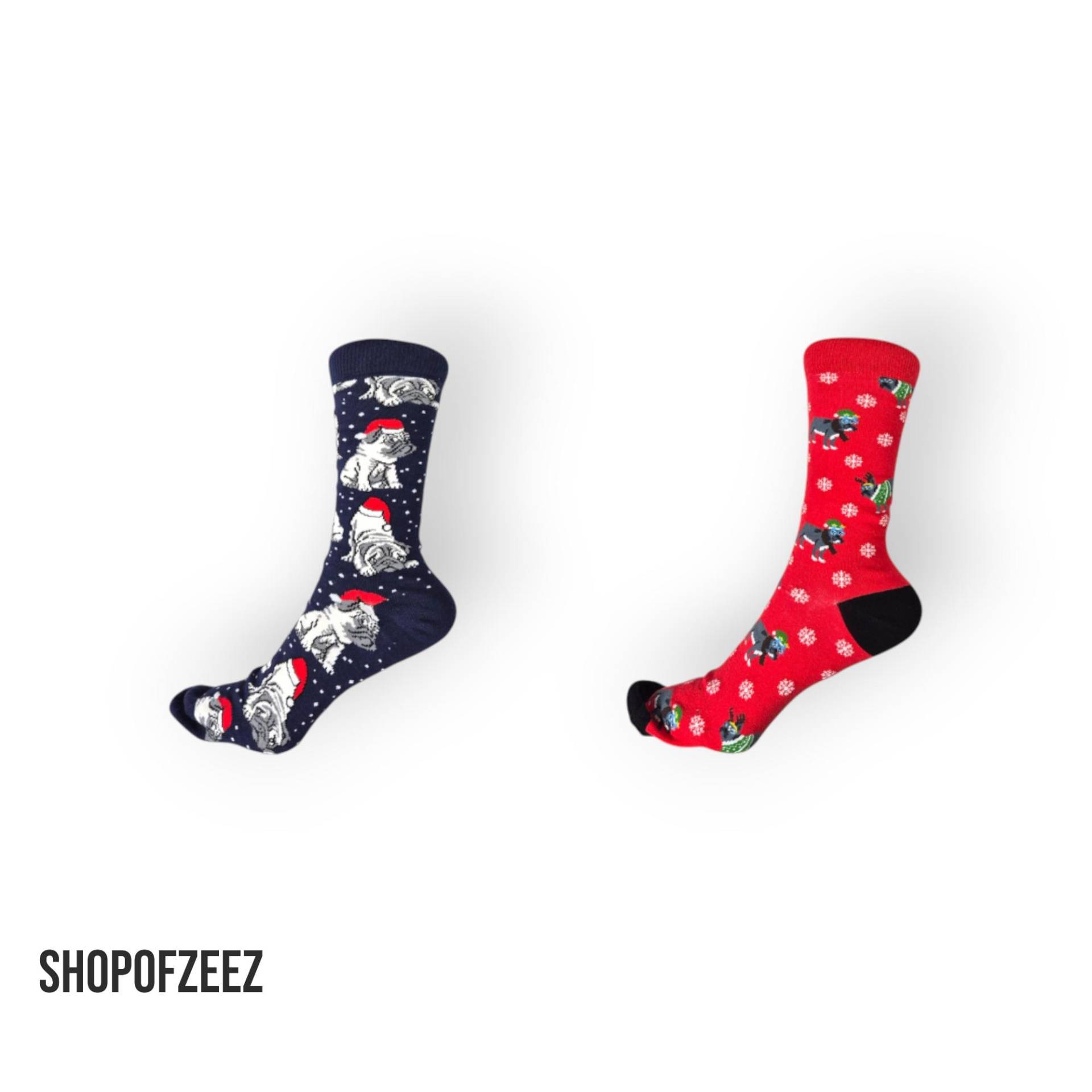 Lustige Hund Motiv Weihnachtssocken von ShopofZeeZ