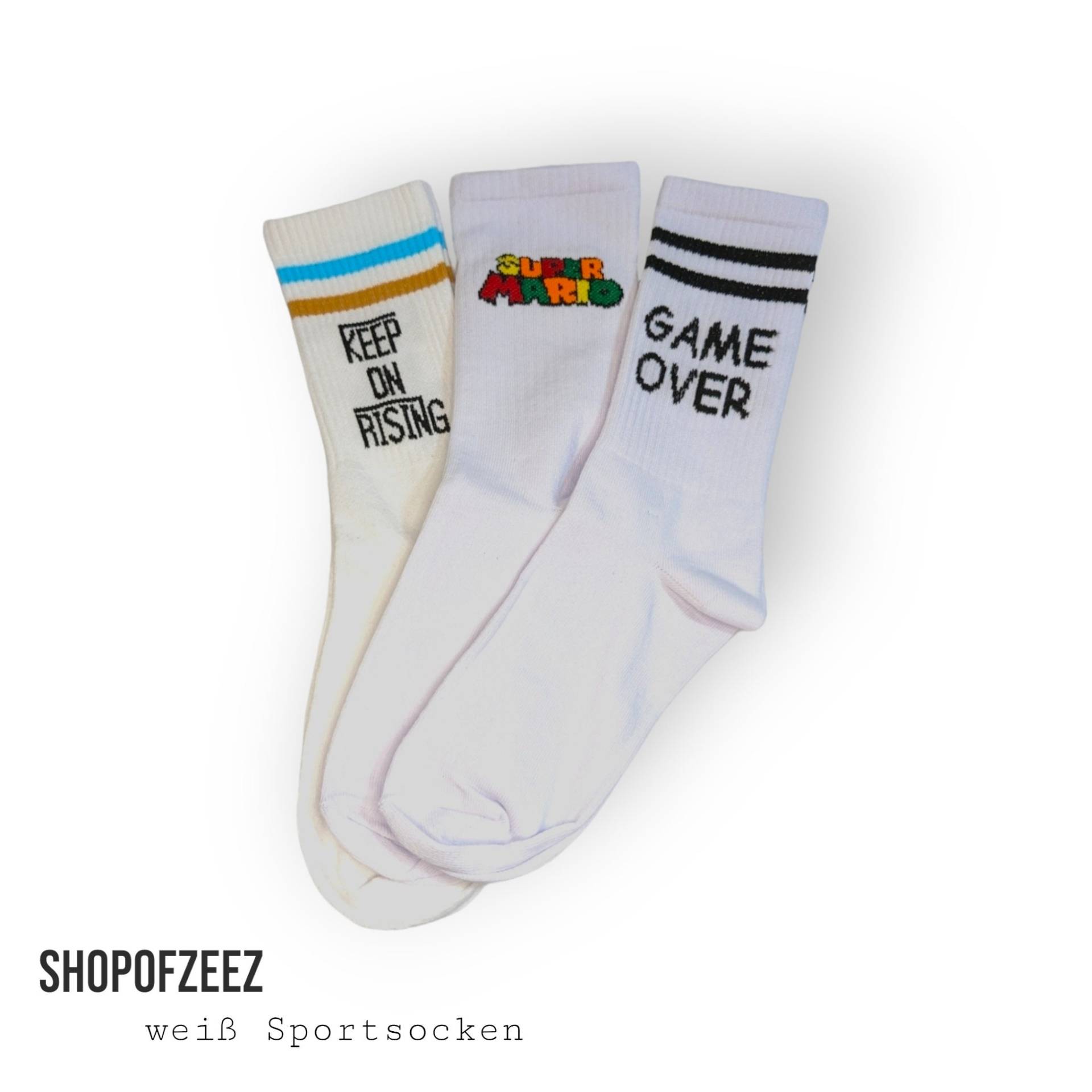 Retro Design Mit Sprüchen „Keep On Rising", „Game Over", „Super Mario" - Unisex Retro Design Mit Sprüchen „Keep On Rising", „Game Over", „Super Mario" - Unisex von ShopofZeeZ