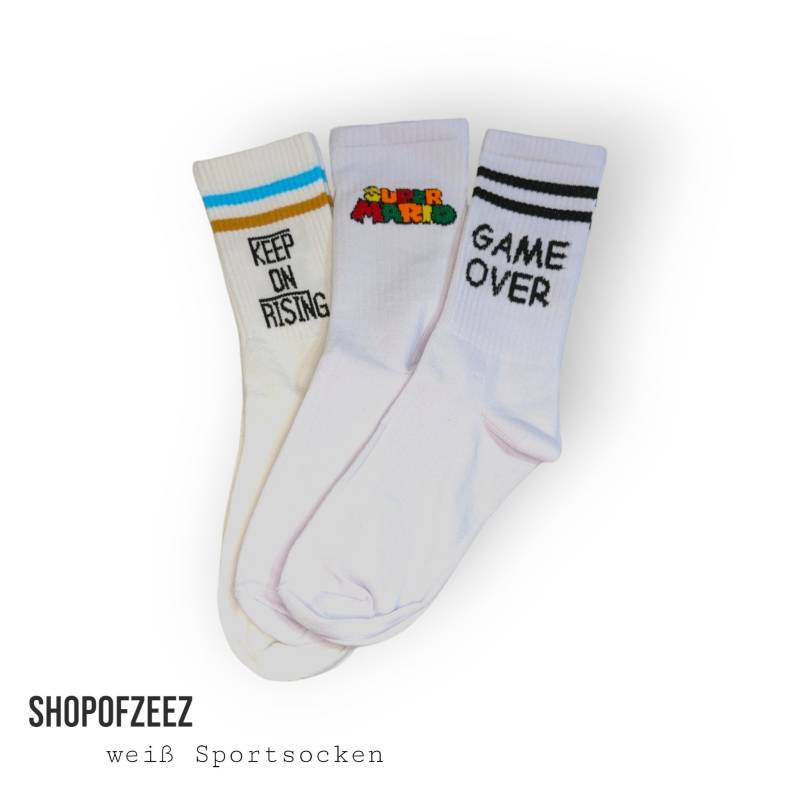 Retro Design Mit Sprüchen „Keep On Rising", „Game Over", „Super Mario" - Unisex von ShopofZeeZ