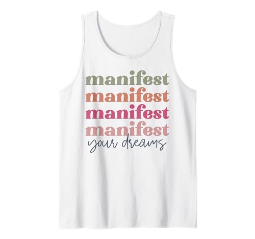 Manifestieren Sie Ihre Träume Retro Vintage Männer Frauen Jungen Mädchen Tank Top von Shopp