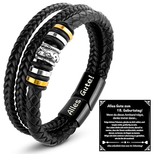 Shoppawhile 18. Geburtstag Junge Geschenk Lederarmband Herren Coole Geschenkideen Geburtstag 18 Junge von Shoppawhile