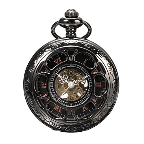 ShoppeWatch Taschenuhr mit Kette Herren | Taschenuhren für Herren | Mechanische Taschen Uhr Handaufzug | Steampunk Pocket Watch PW19 von ShoppeWatch