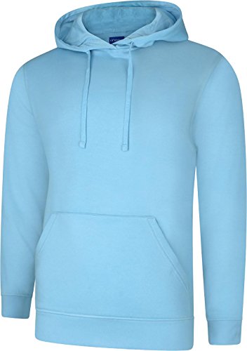 Uneek UC509 Deluxe Kapuzen-Sweatshirt für Herren, einfarbig, Größe XS-5XL Gr. XXX-Large, sky von Shoppersbay