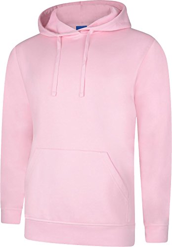 Uneek UC509 Deluxe Kapuzen-Sweatshirt für Herren, einfarbig, Größe XS-5XL Gr. XXXL, rose von Shoppersbay