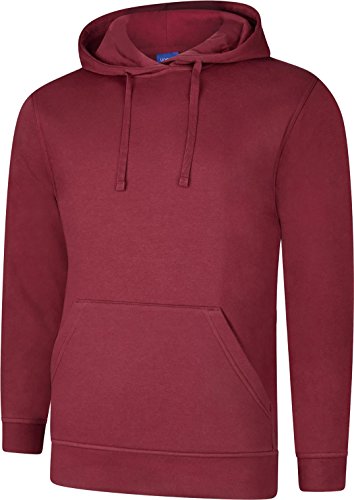 Uneek UC509 Deluxe Kapuzen-Sweatshirt für Herren, einfarbig, Größe XS-5XL Gr. XXXXL, kastanienbraun von Shoppersbay