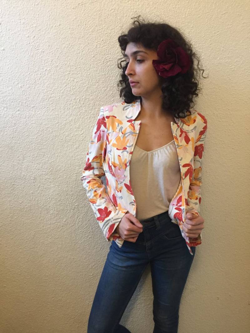 Vintage Sisley Floral Maßgeschneiderte Jacke von Shopundertherose