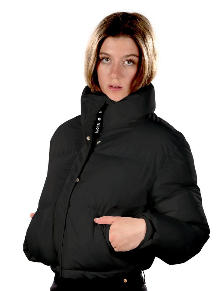 Shorai Steppjacke Damen-Steppjacke kurz SH2304.528 wattierter Stehkragen, Weitenregulierung in der Taille von Shorai