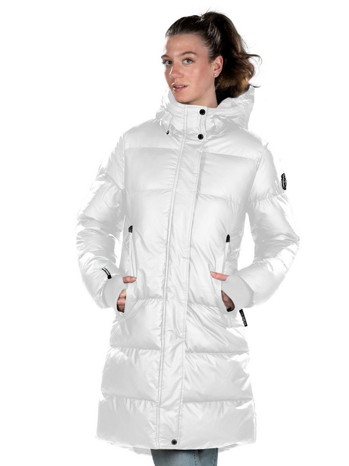 Shorai Steppjacke Steppjacke lang SH2304.503 mit Kapuze und Taillenregulierung innen von Shorai