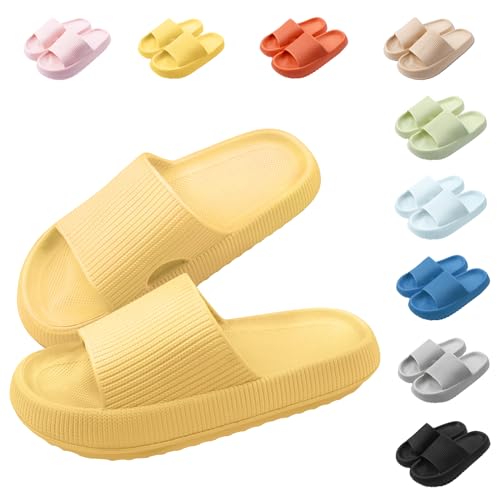 Shorant Cozy Slides Original Rutschfest Badeschlappen Damen Cozisliders Original Damen Wolken Schlappen Original Comfort Hausschuhe Herren Sommer Weiche Badelatschen von Shorant