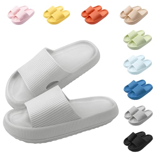 Shorant Cozy Slides Original rutschfest Badeschlappen Damen Cozisliders Original Damen Wolken Schlappen Original Comfort Hausschuhe Herren Sommer Weiche Badelatschen von Shorant