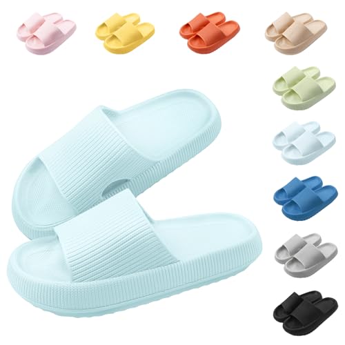 Shorant Cozy Slides Original Rutschfest Badeschlappen Damen Cozisliders Original Damen Wolken Schlappen Original Comfort Hausschuhe Herren Sommer Weiche Badelatschen von Shorant