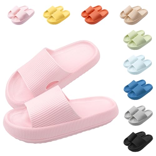 Shorant Cozy Slides Original Rutschfest Badeschlappen Damen Cozisliders Original Damen Wolken Schlappen Original Comfort Hausschuhe Herren Sommer Weiche Badelatschen von Shorant