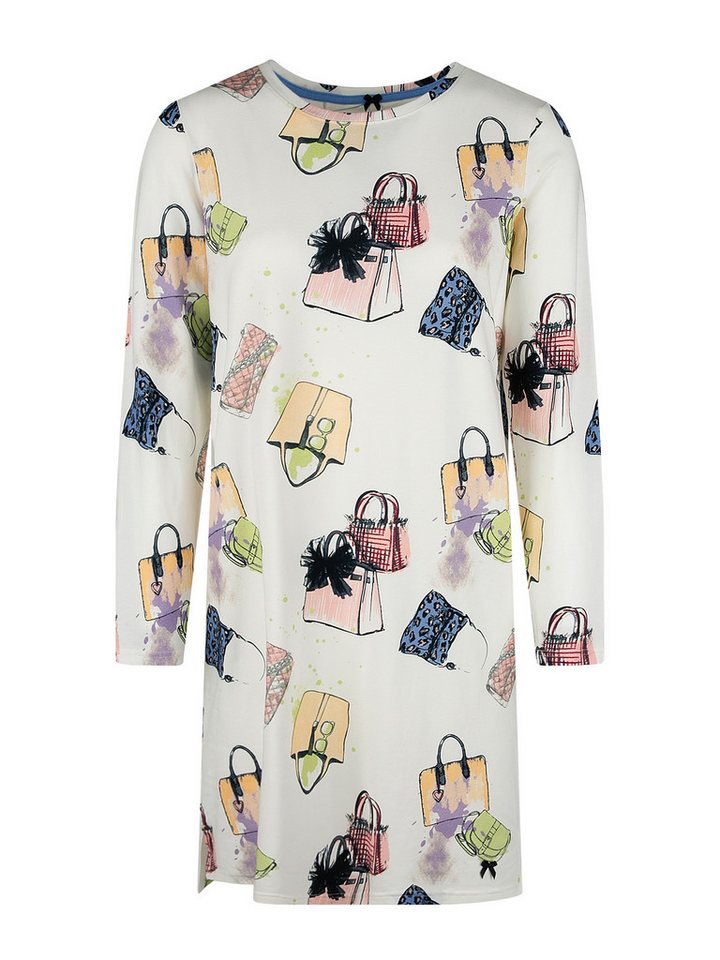 Short Stories Nachthemd SHORT STORIES 622008 Sleepshirt Langarm antique white/print von Short Stories