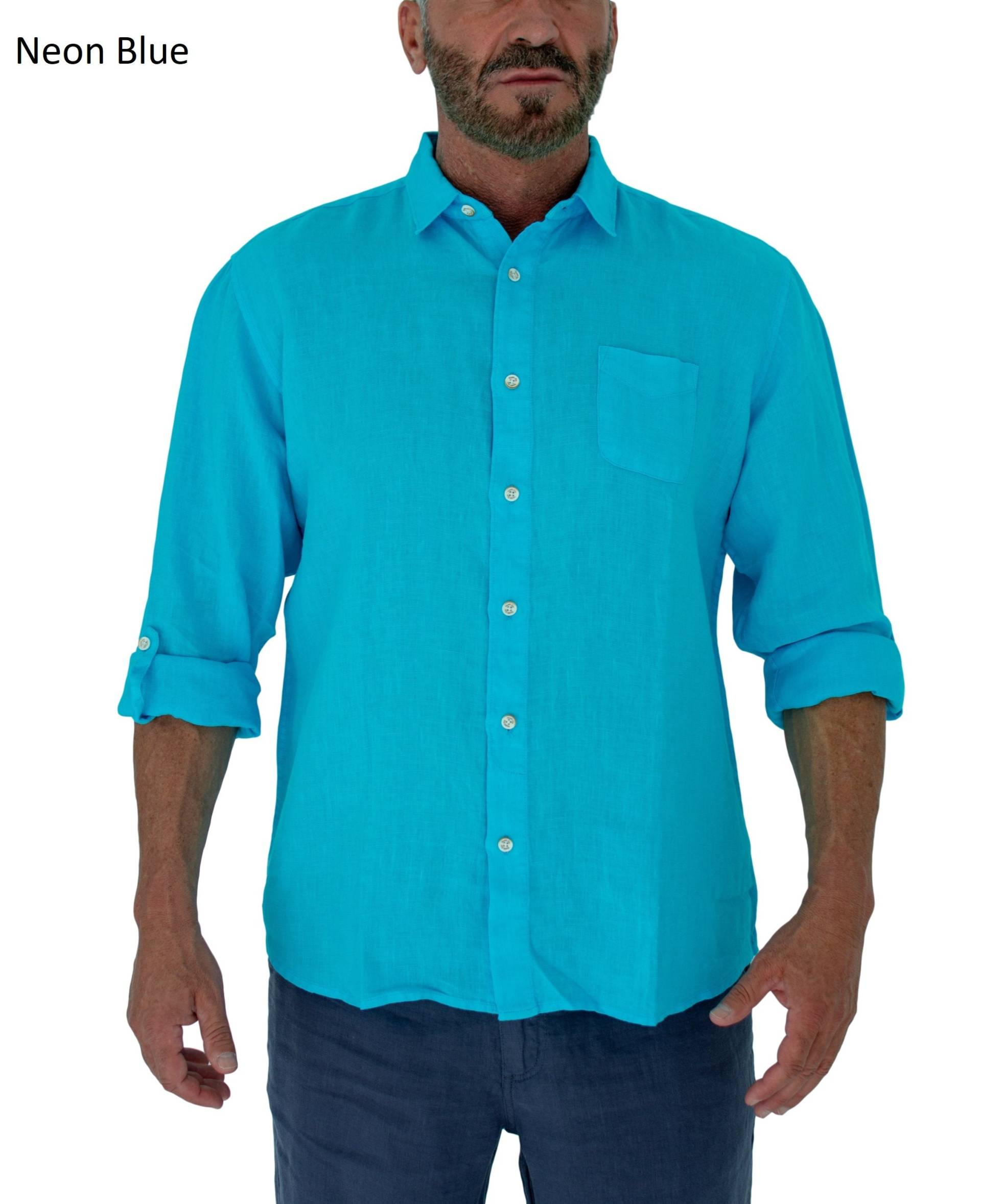 Short Fin Langarm 100% Leinenhemd Für Männer | Slim Fit Short Fin Langarm 100% Leinenhemd Für Männer | Slim Fit von ShortFin
