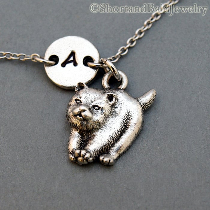 Chow Hund Bettelarmband, Antiksilber, Initialarmband, Freundschaft, Mütter, Verstellbar, Monogramm von ShortandBaldJewelry