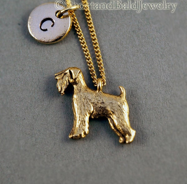 Wheaten Terrier Halskette Gold, Wheaton Terrier, Wheatie, Antikes Gold, Erste Halskette, Personalisiert, Hund Charme von ShortandBaldJewelry