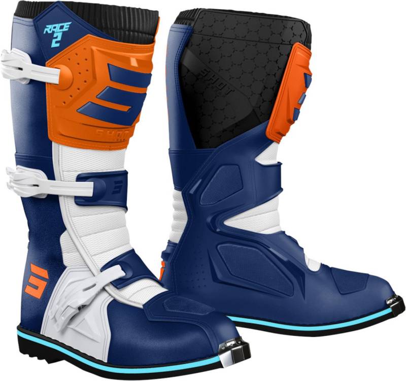 Shot Race 2 Kinder Motocross Stiefel Motorradstiefel Atmungsaktiv von Shot