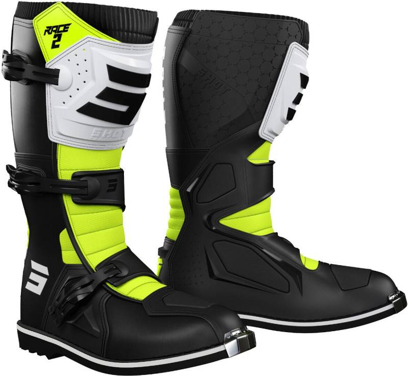 Shot Race 2 Kinder Motocross Stiefel Motorradstiefel Atmungsaktiv von Shot