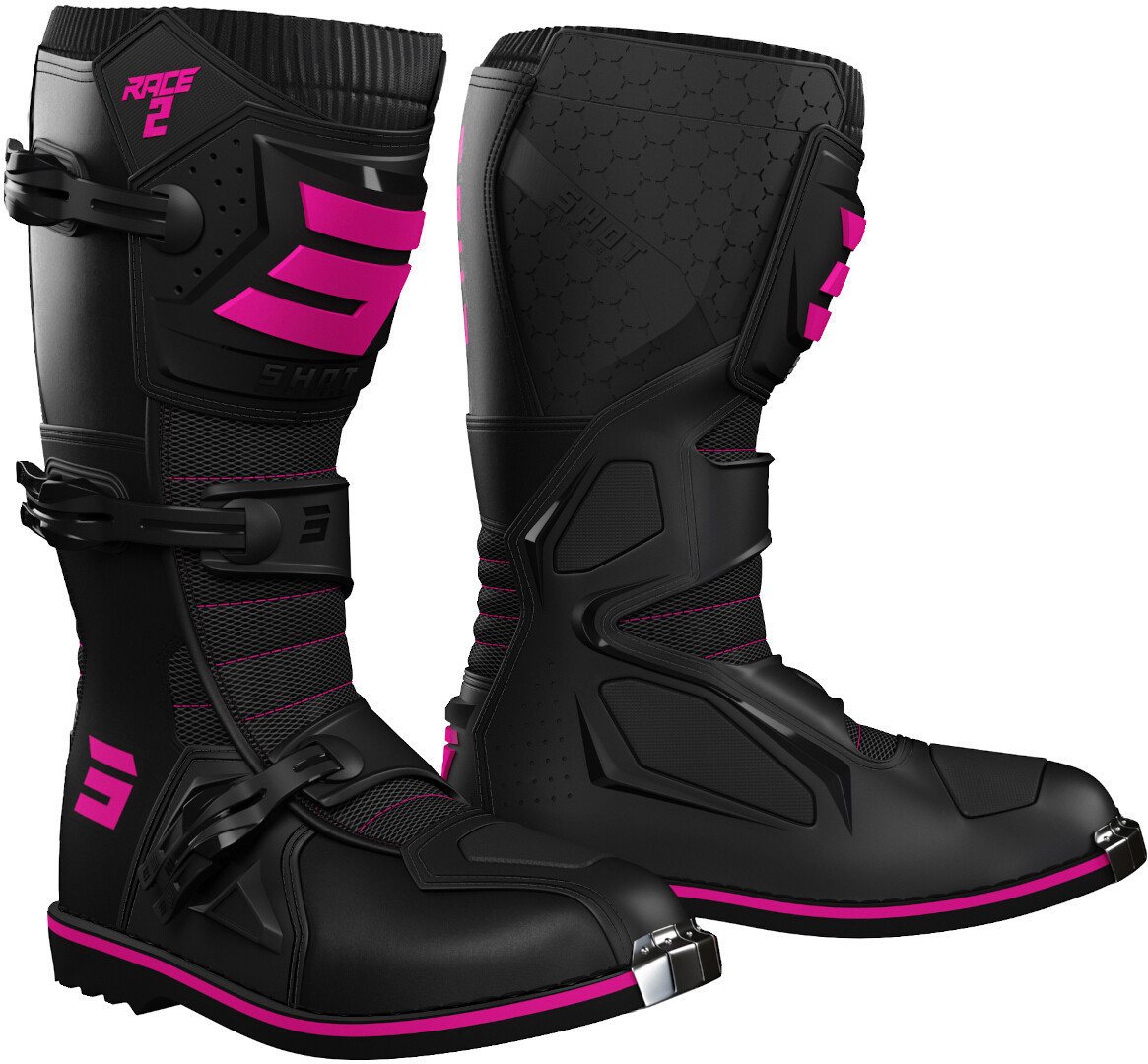 Shot Race 2 Kinder Motocross Stiefel Motorradstiefel Atmungsaktiv von Shot