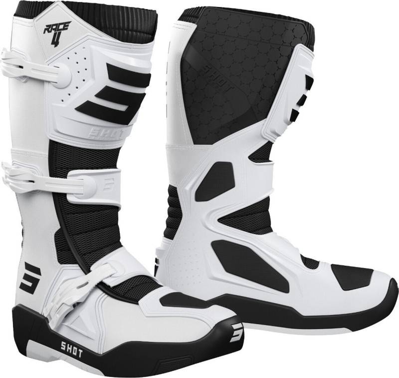 Shot Race 4 Motocross Stiefel Motorradstiefel Atmungsaktiv von Shot