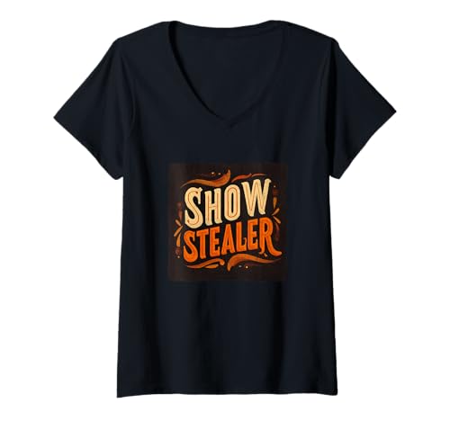 Damen Fantastische Rede mit dem Show Stealer Emblem T-Shirt mit V-Ausschnitt Damen Fantastische Rede mit dem Show Stealer Emblem T-Shirt mit V-Ausschnitt von Show Stealer Outfit