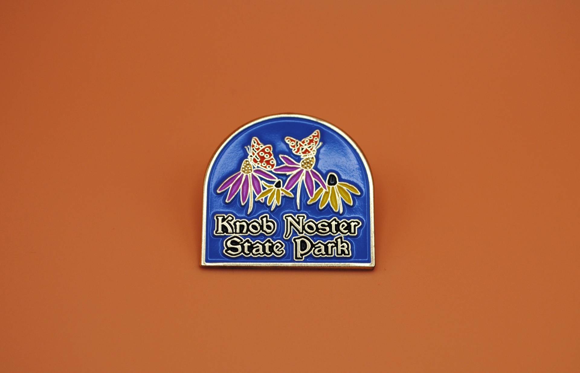 Knopf Noster Missouri State Park Daisy Schmetterling Natur Emaille Pin von ShowMeStateofMind