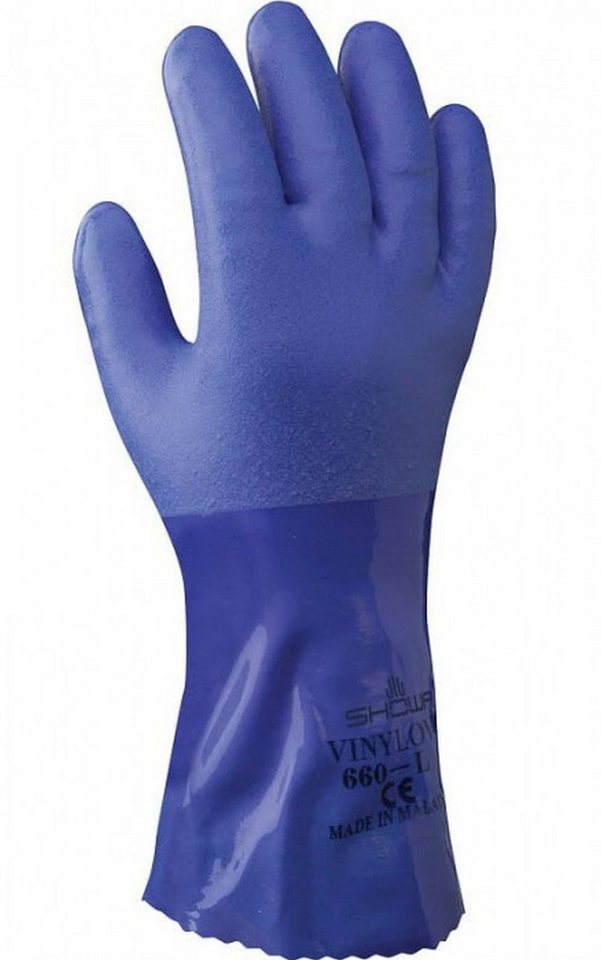 Showa Arbeitshandschuhe PVC beschichtete Arbeitshandschuhe SHOWA 660 OIL RESISTANT von Showa