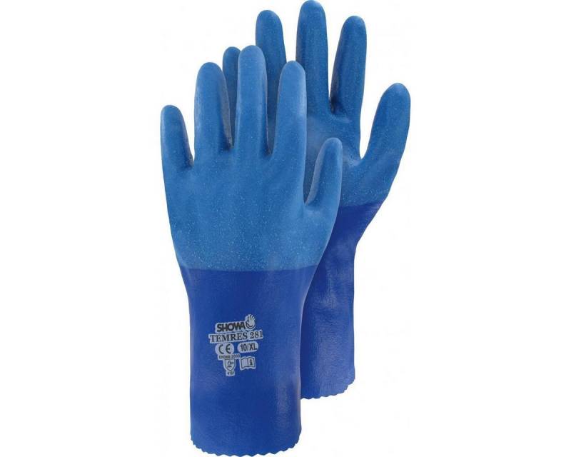 Showa Arbeitshandschuhe SHOWA TEMRES 281 Schutzhandschuh Gr. 9 / L (Membran Beschichtung: PU) wasserdicht, schweißabsorbierend, latexfrei von Showa