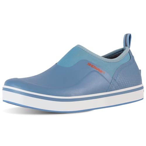 Showave Herren Deckschuhe Wasserdicht Kurze Regenstiefel Atmungsaktiv Sport Segeln Booties Rutschfeste Gummistiefel Low Cut Design für Outdoor Angeln Gartenarbeit Walking, ozeanblau, 44.5 EU von Showave