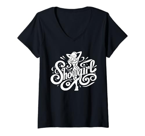 Damen Showgirl and Beyond für Männer, Frauen und Jugendliche T-Shirt mit V-Ausschnitt von Showgirl Apparel