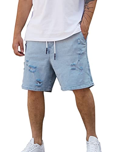 shownicer Herren Jeans Shorts Sommer Casual Relaxed Fit Denim Kurze Hosen Baggy Hip Hop Cargo Shorts Straight Leg Streetwear Bermuda für Männer G Grau XXL shownicer Herren Jeans Shorts Sommer Casual Relaxed Fit Denim Kurze Hosen Baggy Hip Hop Cargo Shorts Straight Leg Streetwear Bermuda für Männer G Grau XXL von shownicer