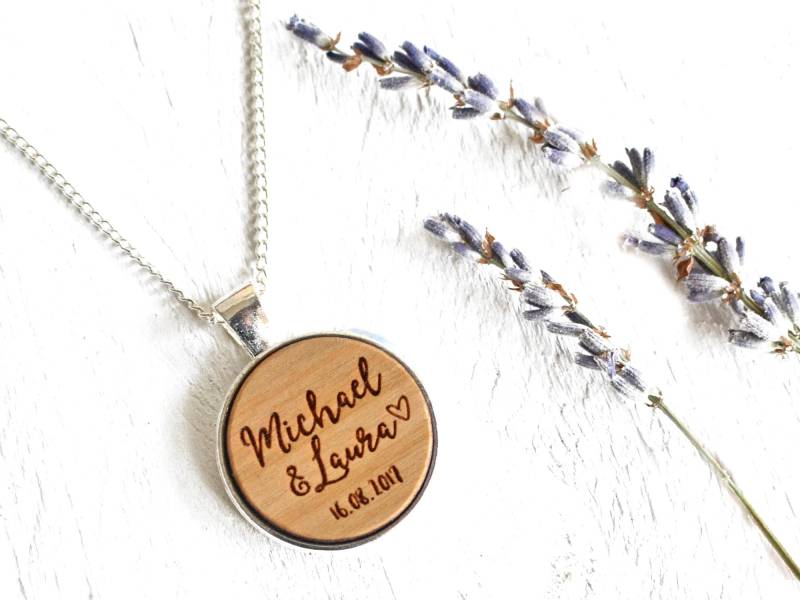 Benutzerdefinierte Halskette Anhänger Geschenke Für Sie - Gravur Jahrestag Personalisierte Paare Initialen Hochzeit Schmuck von ShowstopperSupplies