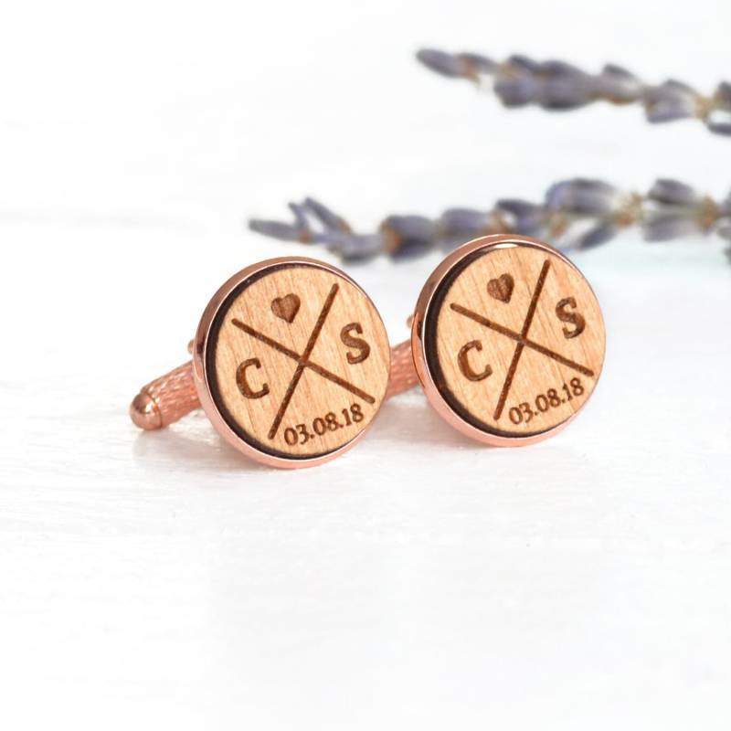 Bräutigam Manschettenknöpfe, Personalisierte Holz Hochzeit Manschettenknöpfe Für Bräutigam, Geschenke, Individuelle von ShowstopperSupplies