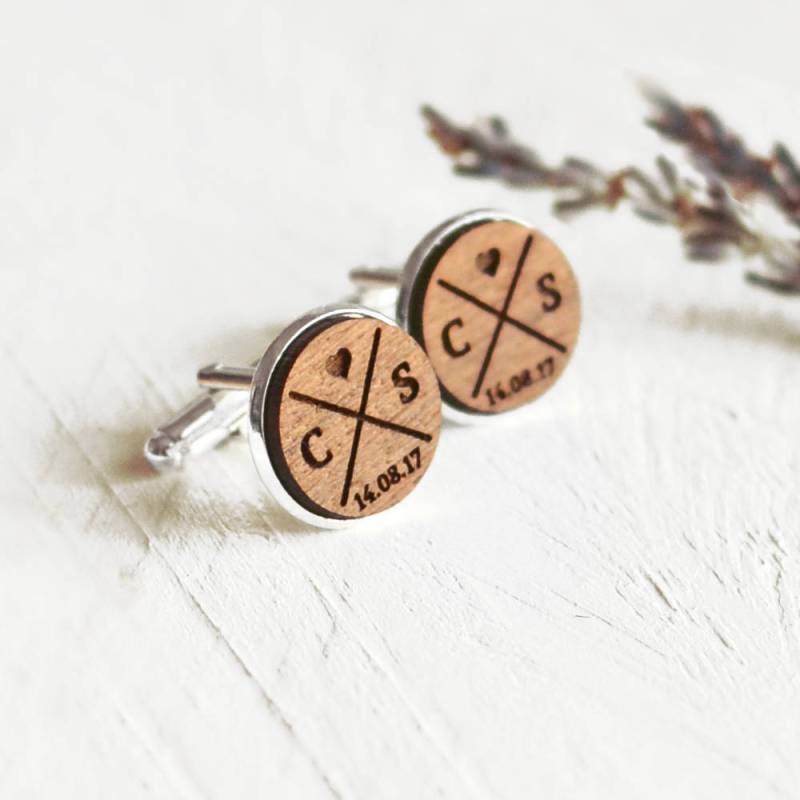 Hochzeit Manschettenknöpfe, Manschettenknöpfe Mit Gravur, Geschenk Zum Fünften Jahrestag Für Ihn, Gravur von ShowstopperSupplies