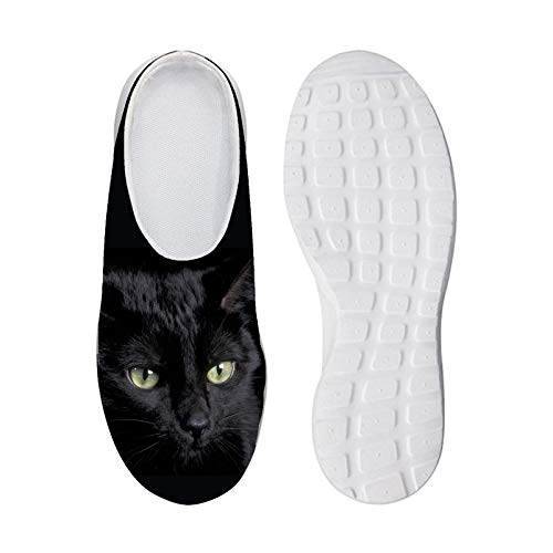 Showudesigns Casual Home Hausschuhe Damen Täglich Sandalen Sneakers Tier Hund Gedruckt, Schwarz - Katze schwarz - Größe: 39 EU Showudesigns Casual Home Hausschuhe Damen Täglich Sandalen Sneakers Tier Hund Gedruckt, Schwarz - Katze schwarz - Größe: 39 EU von Showudesigns