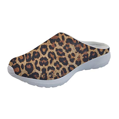 Showudesigns Casual Home House Slipper Damen Daily Sandalen Sneakers Animal Dog Printed, braun (leopardenmuster), 41 EU von Showudesigns