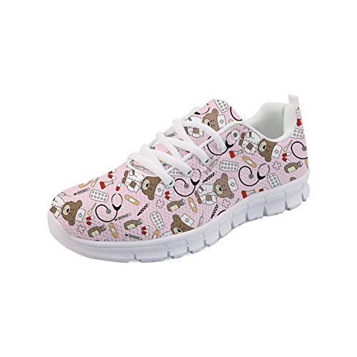 Showudesigns Damen Sneaker Laufschuhe Sportschuhe Running Straßenlaufschuhe Sports Bear Nurse von Showudesigns
