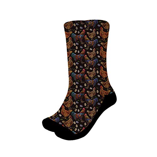 Showudesigns Damen Socken Gr. L/XL, Chicken 1 von Showudesigns