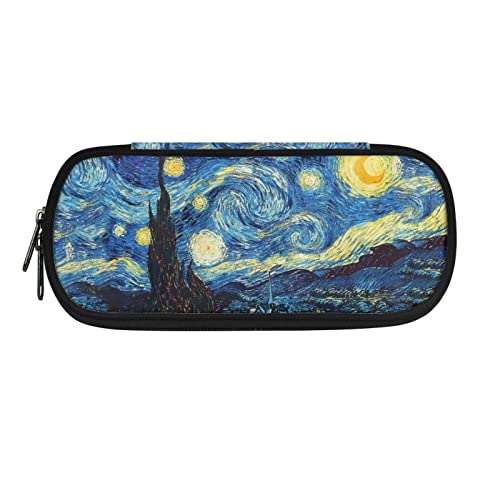 Showudesigns Federmäppchen für Jungen und Mädchen Federmäppchen Make-up-Tasche Stifthalter, Van Gogh Sternennacht, Einheitsgröße, Münztasche von Showudesigns