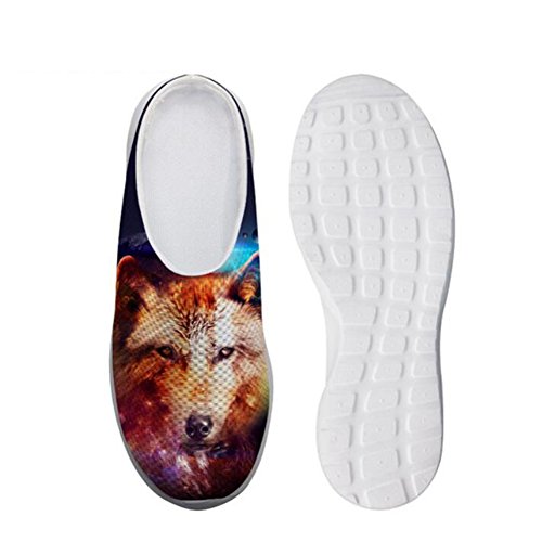 Showudesigns Hausschuhe Herren Damen Winter Wärme Bequem Pantoffeln Indoor Home rutschfeste Leicht Slippers Wolf - Größe: 42 EU von Showudesigns