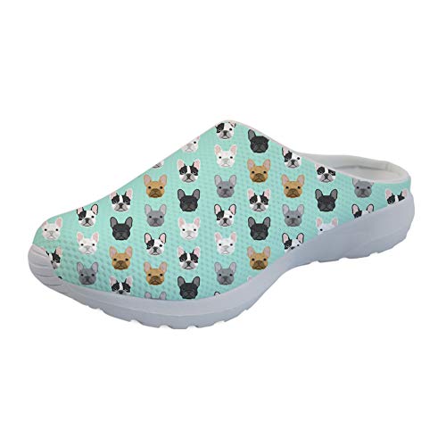 Showudesigns Herren Damen Hausschuhe Pantoffeln Wärme Weiche Herbst und Winter Kuschelige Home rutschfeste Slippers - French Bulldog Größe: 41 EU von Showudesigns