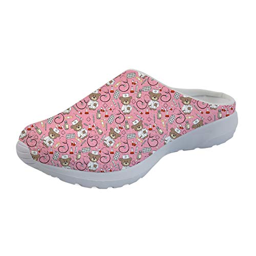 Showudesigns Herren Damen Winter Hausschuhe Gemütlich Pantoffeln rutschfest Slippers Freizeit Indoor Karikatur Krankenschwester Schuhe Bär Rosa Nurse Bear EU 39 Showudesigns Herren Damen Winter Hausschuhe Gemütlich Pantoffeln rutschfest Slippers Freizeit Indoor Karikatur Krankenschwester Schuhe Bär Rosa Nurse Bear EU 39 von Showudesigns