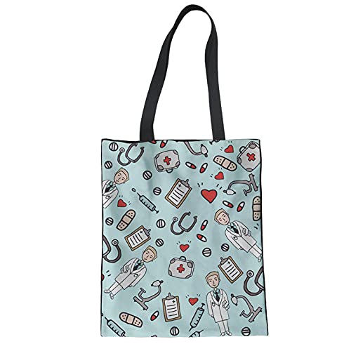 Showudesigns Hispter Jutebeutel Bedruckt mit Krankenschwester Motiv Bag Stofftasche Trage-Tasche Baumwollbeutel Umhänge-Beutel Shopper von Showudesigns