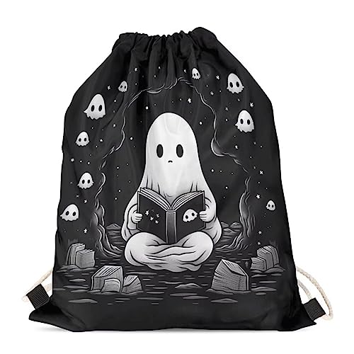 Showudesigns Kinder Outdoor Sport Fitnessstudio Kordelzug Rucksack Tier Dinosaurier Print, Ghost, Einheitsgröße, Tier von Showudesigns