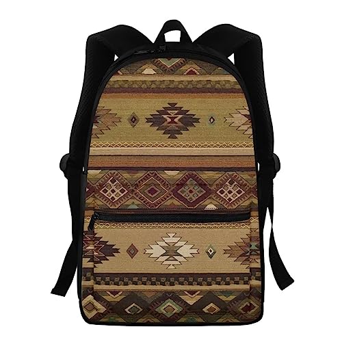 Showudesigns Kinder-Rucksack für Schule, Mädchen, niedlicher Hund, Büchertasche, Grundschüler, Schultasche, Rucksack, Reise, Tagesrucksack, Boho Azteken, Einheitsgröße von Showudesigns