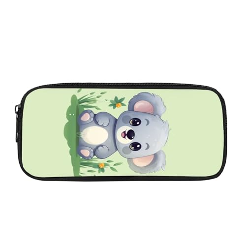 Showudesigns Koala Federmäppchen für Jungen Mädchen Geldbörse Mittelschule Federmäppchen Halter Reise Aufbewahrungstasche Taschen Große Kapazität Stifttasche Grün von Showudesigns