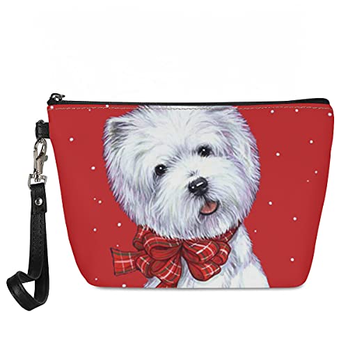 Showudesigns Kosmetiktasche aus Leder für Damen, Süßer Westie, Einheitsgröße, von Showudesigns